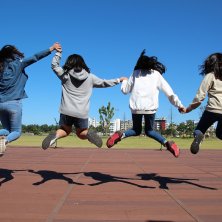 Children Jumping wide